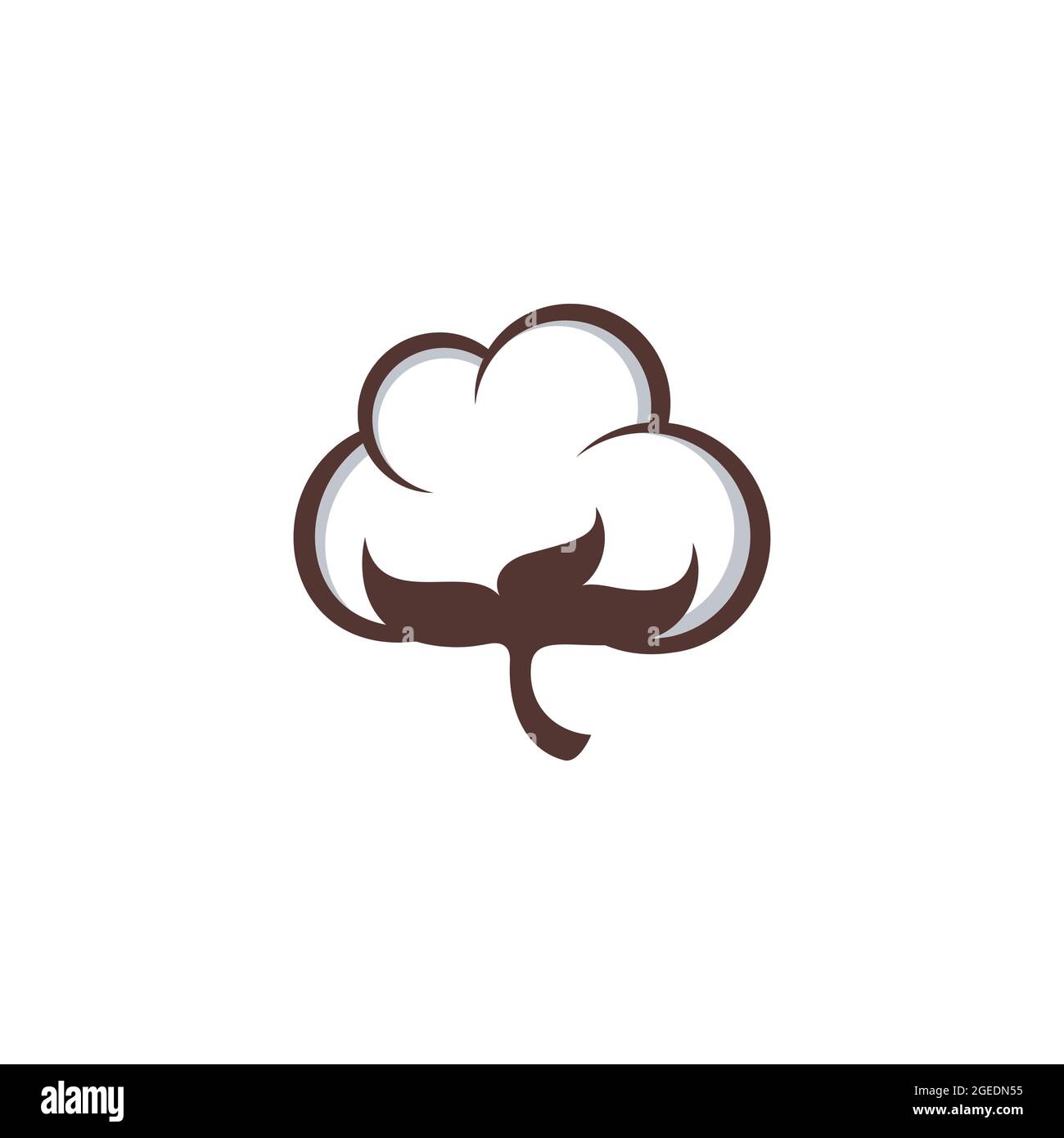 Cotton flower vector icon template symbol nature Stock Photo Alamy