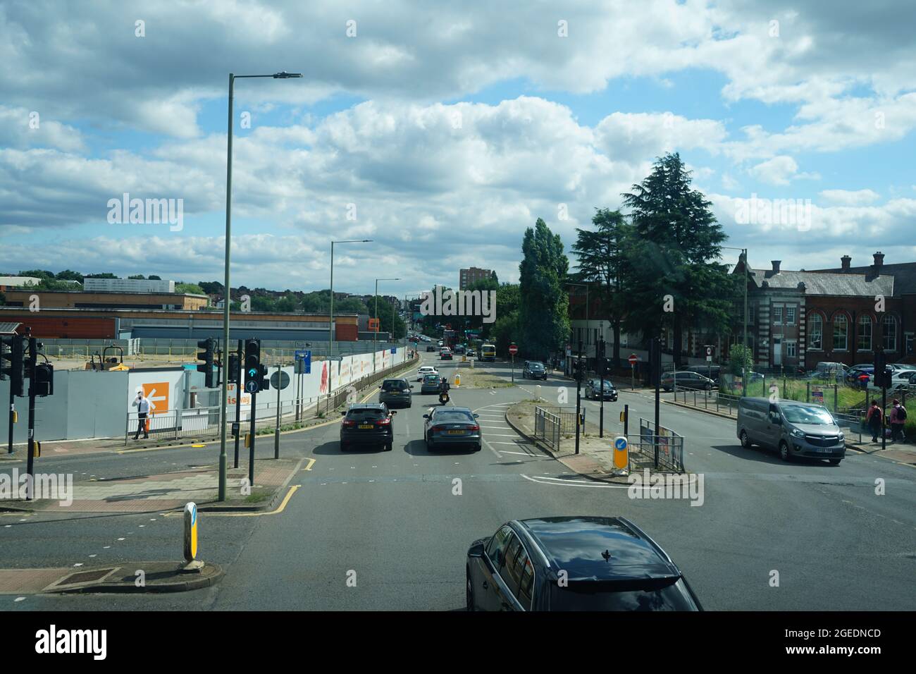 The junction of Hyde Estate Rd and the A5 Edgware Rd in Hendon, London, England, U.K Stock Photo