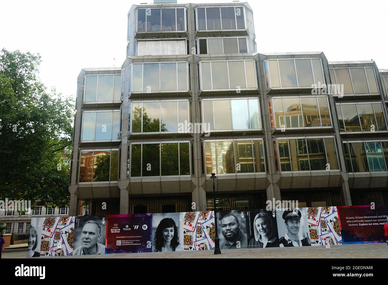 A Glass building next to the Westminster Cathedral on Victoria St in