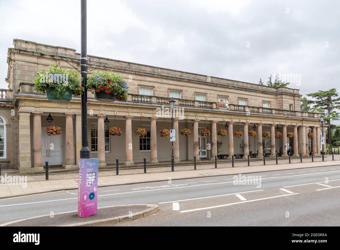 The Royal Pump Rooms is a cultural centre on the Parade in Leamington Spa, England. It was once the most famous of several spa baths in Leamington. Stock Photo