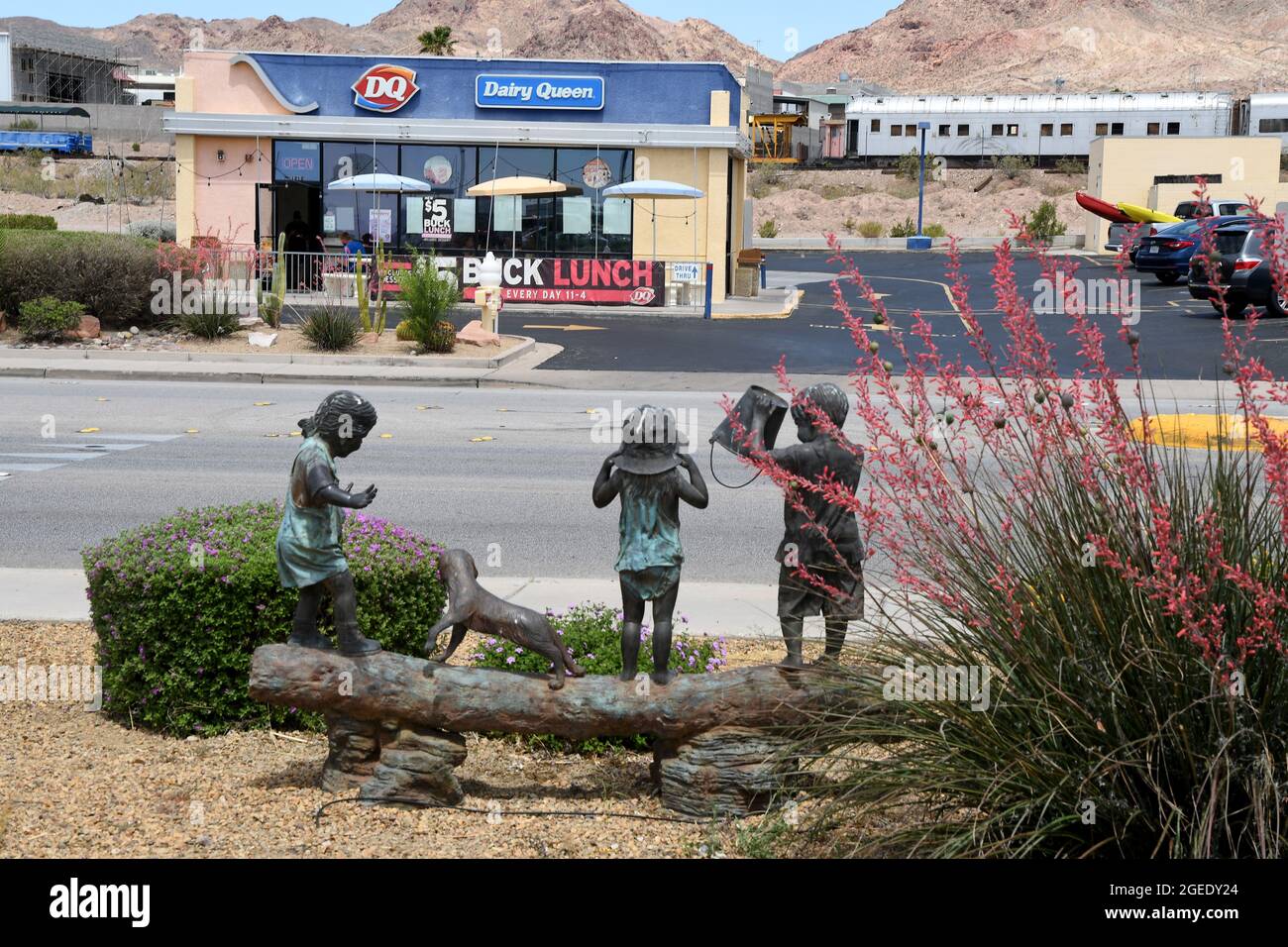Boulder city/Nevada/USA/ 30 May 2018-Daily life in boulder city business nd  tourists life Founded in 1931 Boulder City was established for the workers  building Dam,later named Hoover Dam.Located just 5 miles from