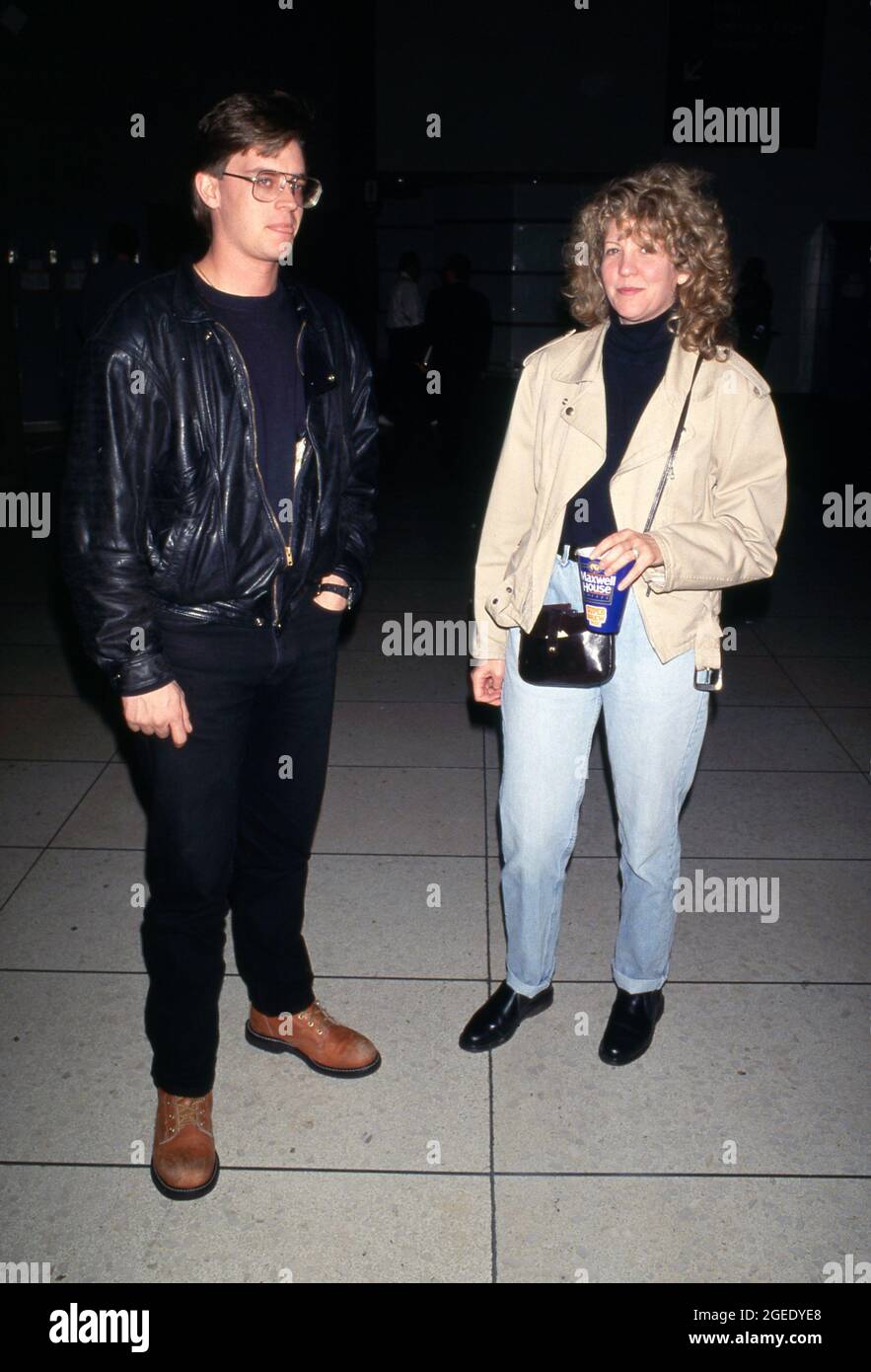 LOS ANGELES - MARCH 25: Actress Nancy Allen on March 25, 1993 arriving at  the Los Angeles International Airport in Los Angeles, California.. Credit:  Ralph DominguezMediaPunch Stock Photo - Alamy