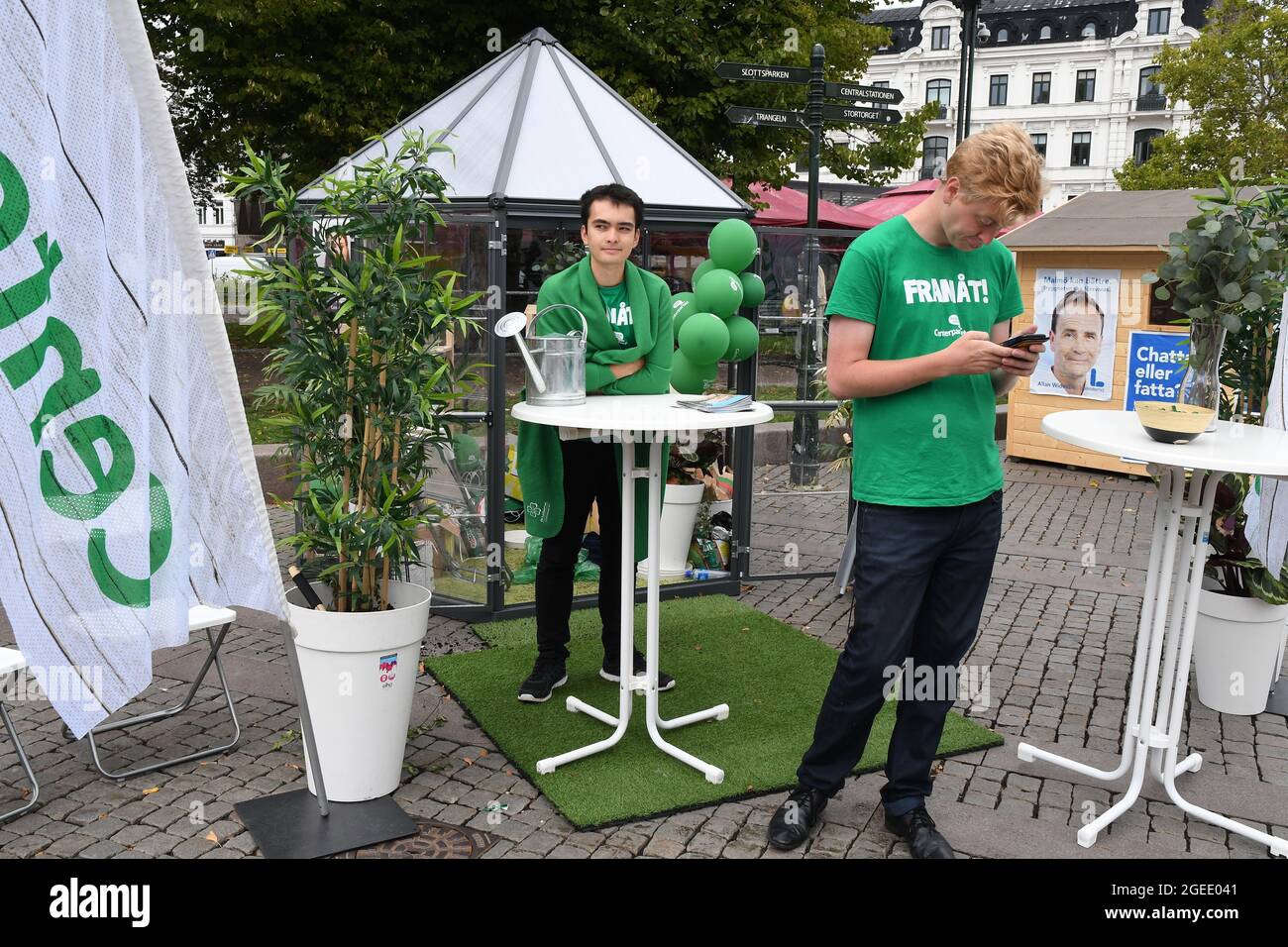 Malmo/Malmoe/MalMö/Sweden 31.August  2018  .Various parties compaign for swedish general election 2018 next week  all parties social democrate liberal sedish demcra and thier leader Jimmie Aakesson and other parties member compaign in Malmo Sweden.       (Photo.Francis Joseph Dean / Deanpictures. Stock Photo