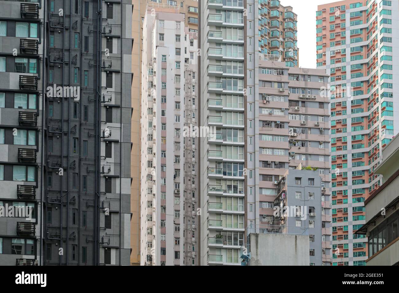 View of Tall Residential Skyscrapers Buildings in Hong Kong Stock Photo - Alamy