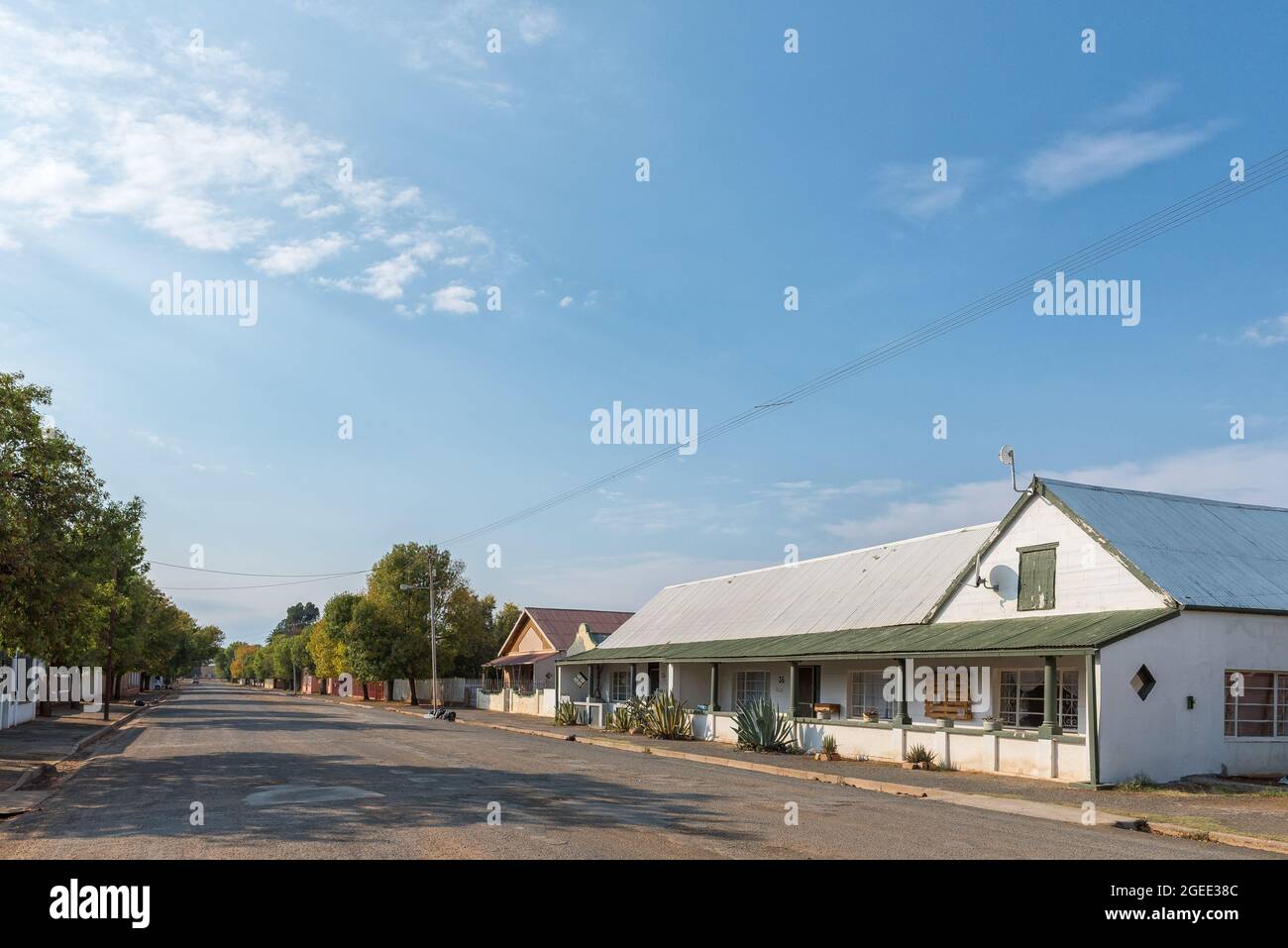 MIDDELBURG, SOUTH AFRICA APRIL 22, 2021 A street scene, with old