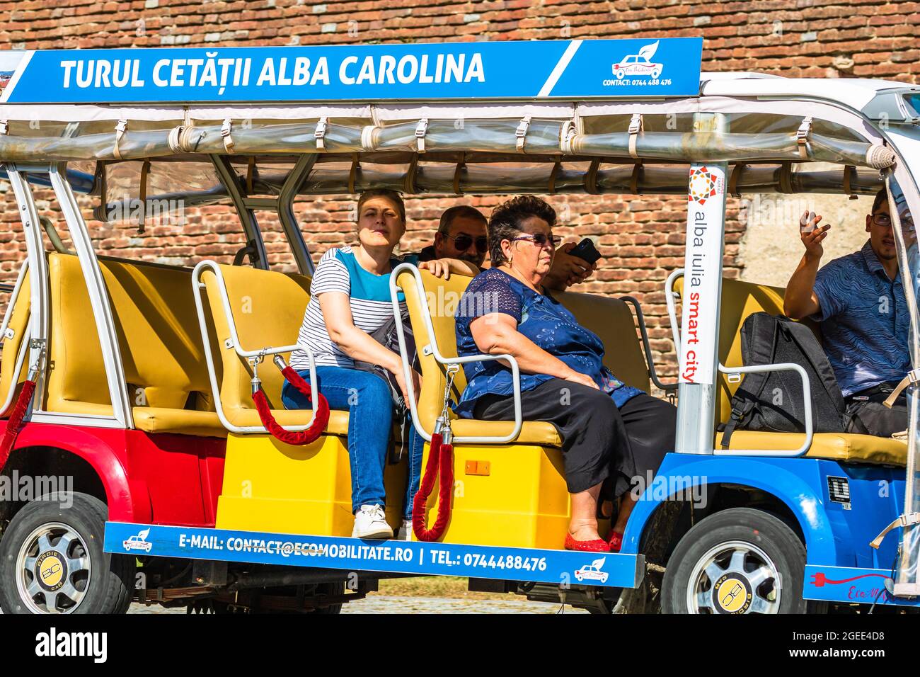 An electric open car for transportation of tourists in Alba Iulia, 2021  Stock Photo - Alamy