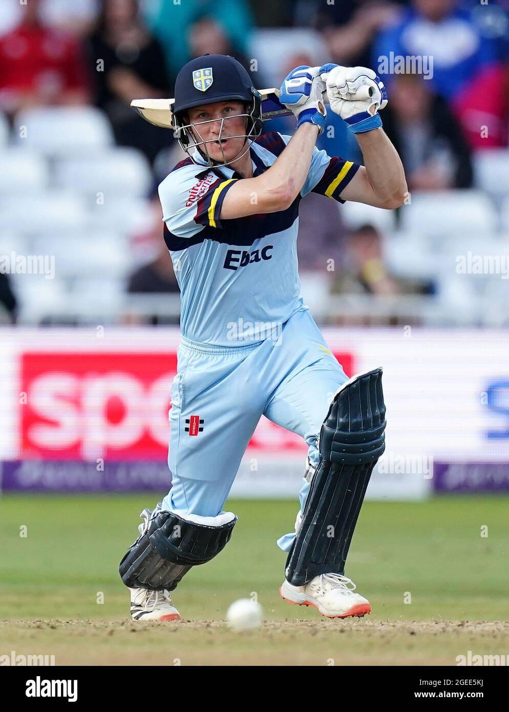Durham's Cameron Bancroft batting during the Royal London One-Day Cup Final at Trent Bridge, Nottingham. Picture date: Thursday August 19, 2021. See PA story CRICKET Final. Photo credit should read: Zac Goodwin/PA Wire. RESTRICTIONS: No commercial use without prior written consent of the ECB. Still image use only. No moving images to emulate broadcast. Editorial use only. No removing or obscuring of sponsor logos. Stock Photo