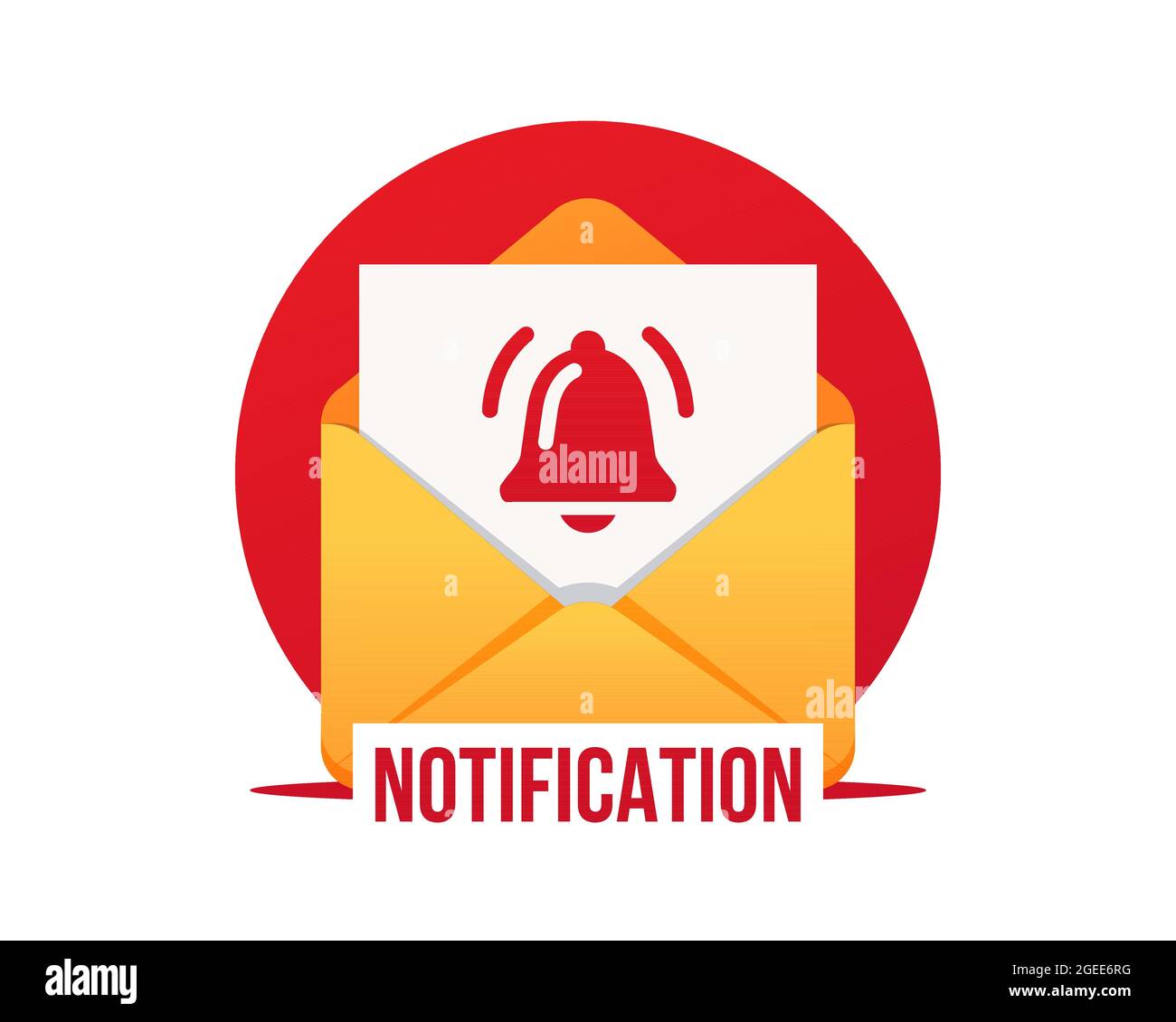 Email notification. Notification of a new email. New email message