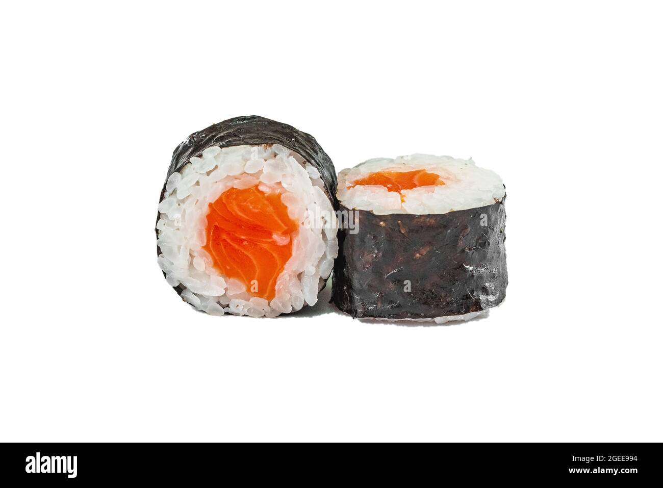 traditional japanese dish sushi maki with salmon Stock Photo - Alamy