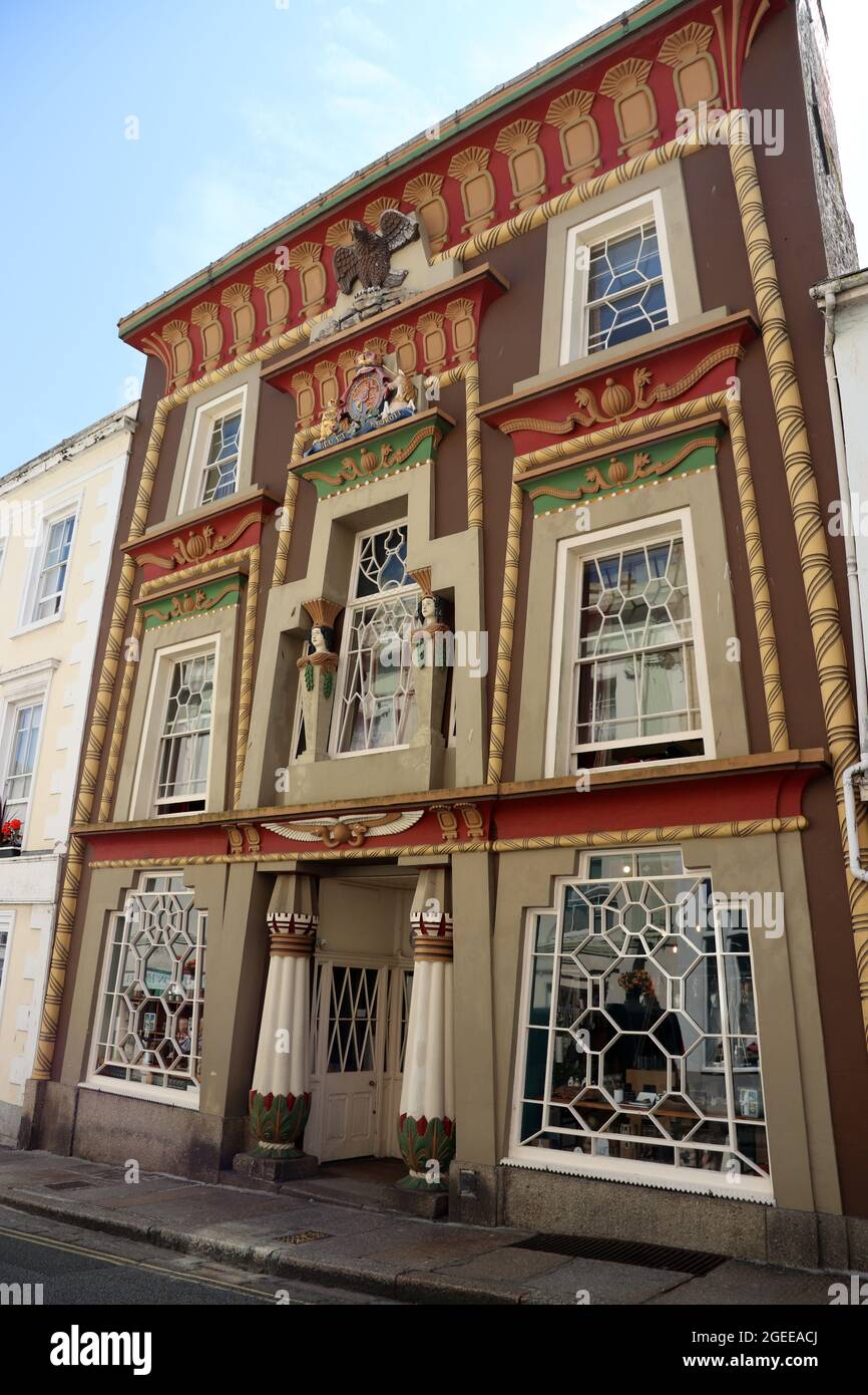 The Egyptian House Penzance Stock Photo Alamy