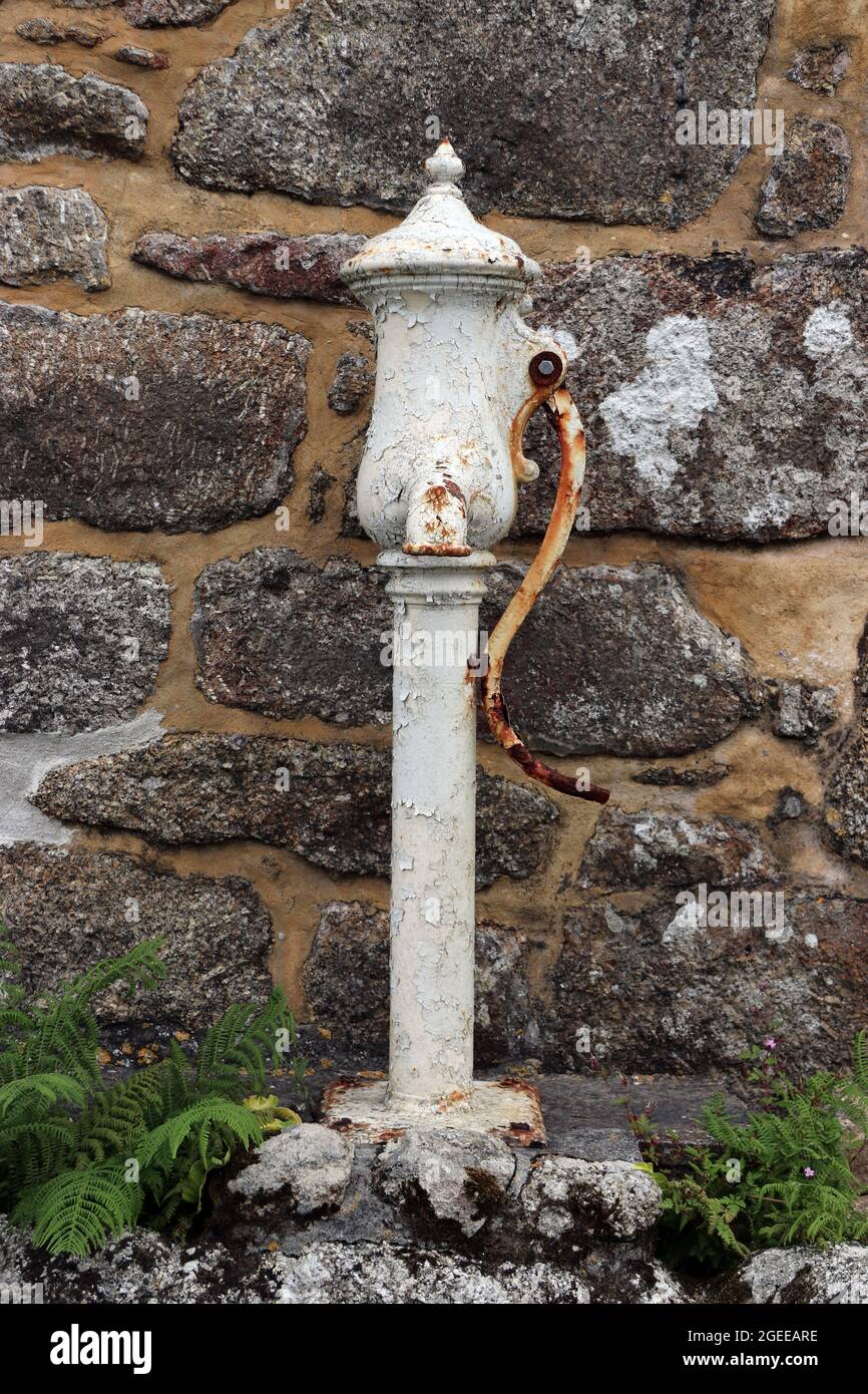 Old water pump in Cornwall Stock Photo Alamy