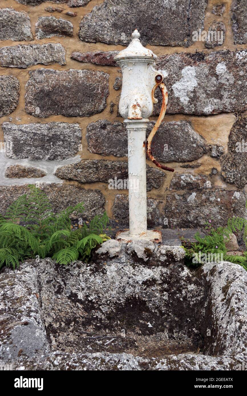 Old water pump in Cornwall Stock Photo Alamy