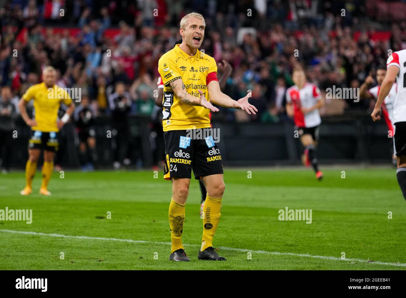 Rotterdam Netherlands August 19 Johan Larsson Of If Elfsborg During The Uefa Conference League Match Between Feyenoord And If Elfsborg At Stadion Feijenoord De Kuip On August 19 2021 In Rotterdam