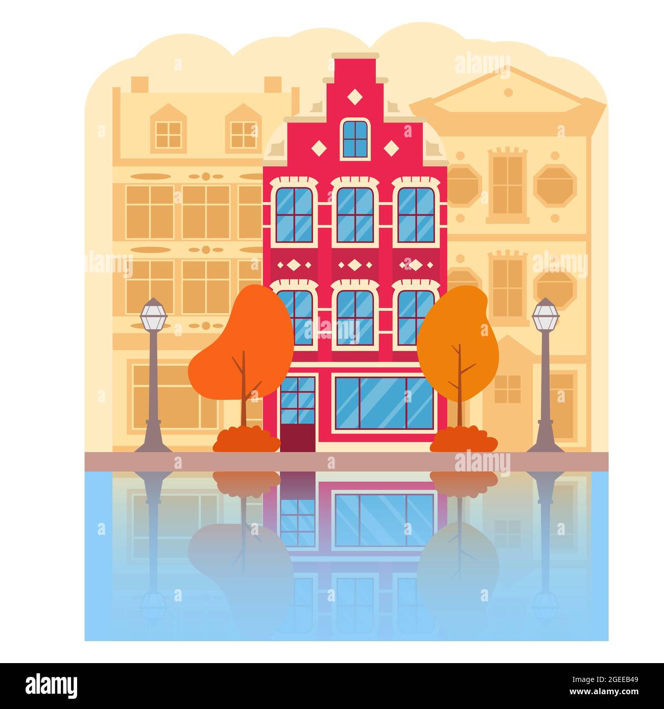 Vector flat illustration. Isolated on white background. Stock Vector