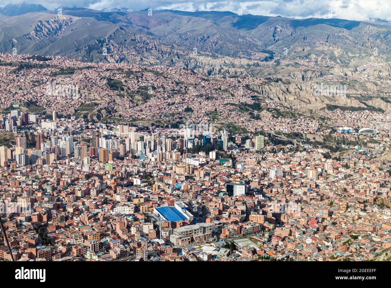 Aerial view of La Paz, Bolivia Stock Photo - Alamy