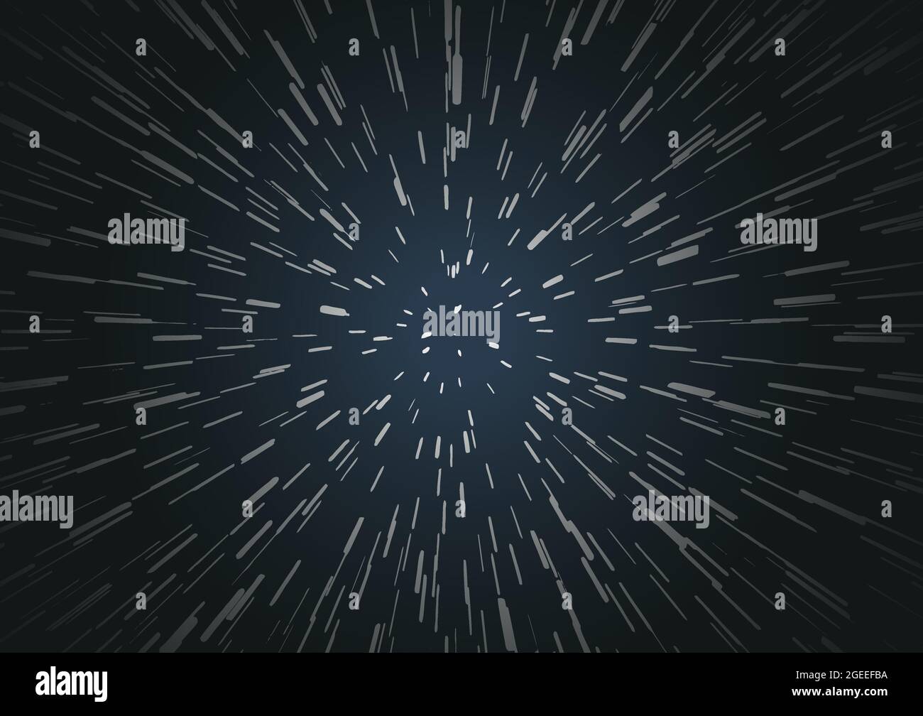 Hyperspace speed travel background Stock Vector