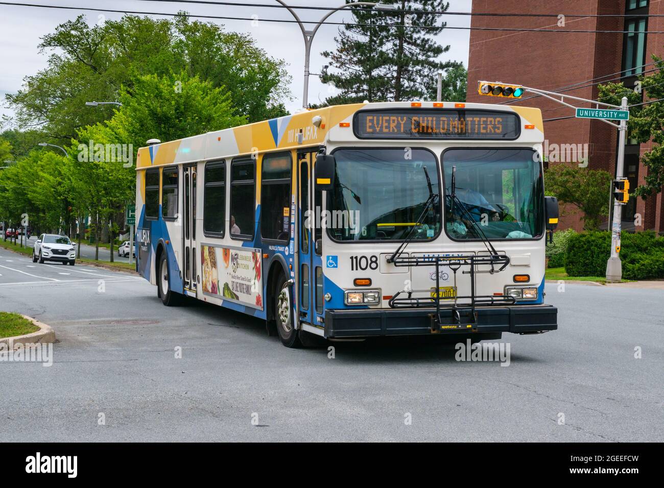 Halifax, Canada - 9 August 2021: Halifax Transit Bus on the street ...