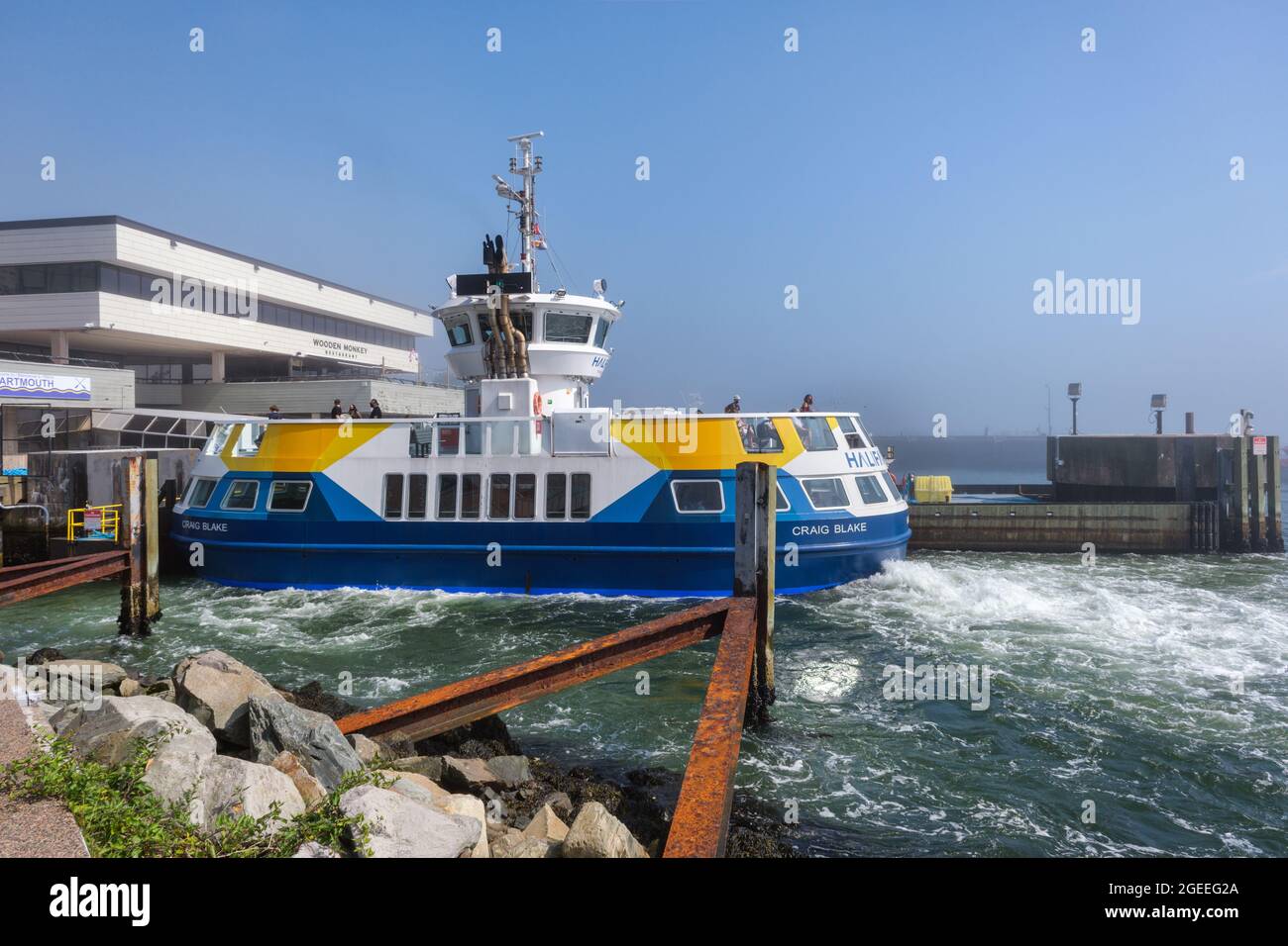 Dartmouth,Canada - 10 August 2021: Halifax Transit Ferry at the Ferry Terminal Stock Photo