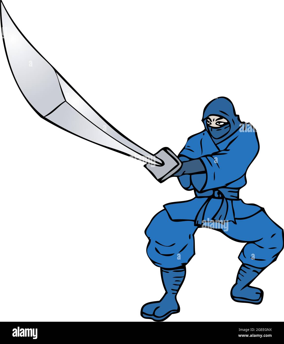 https://c8.alamy.com/comp/2GEEGNX/blue-ninja-draw-2GEEGNX.jpg