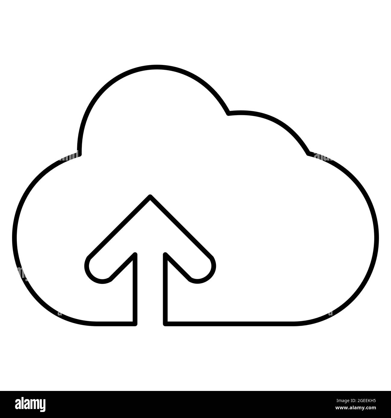Icon Vector of Cloud with upward arrow Version 2 - Line Style - simple ...