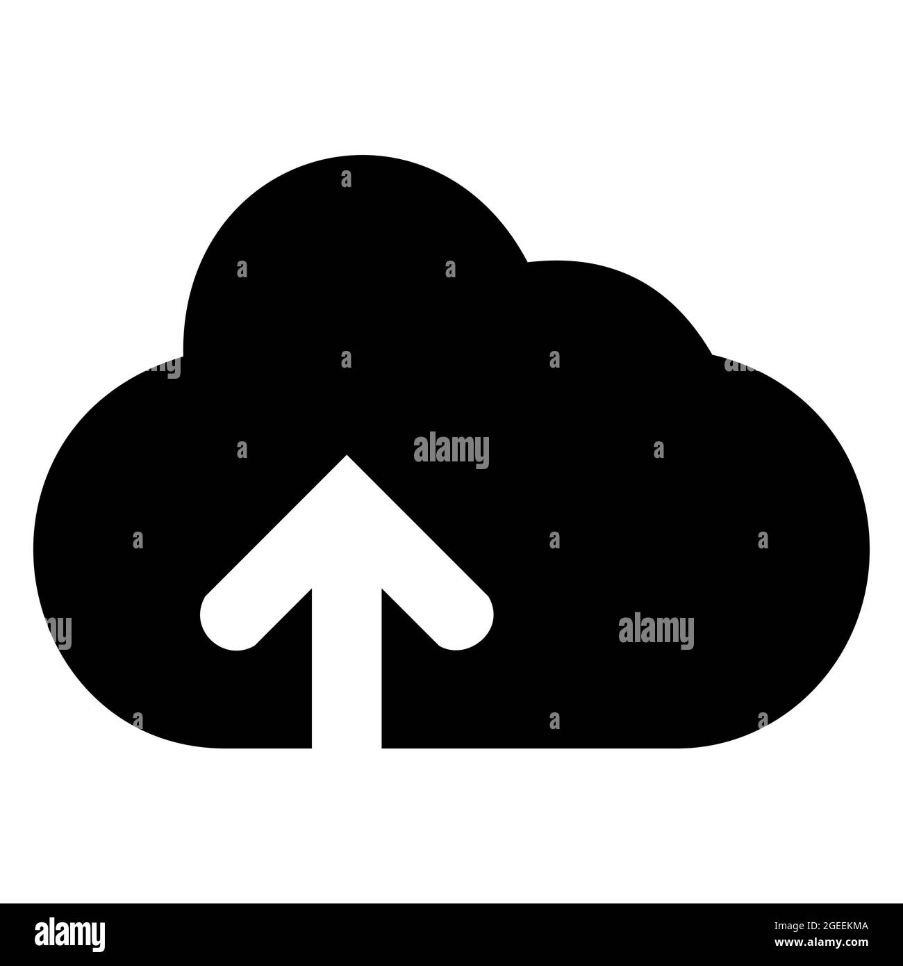 Icon Vector of Cloud with upward arrow Version 2 - Glyph Style - simple ...