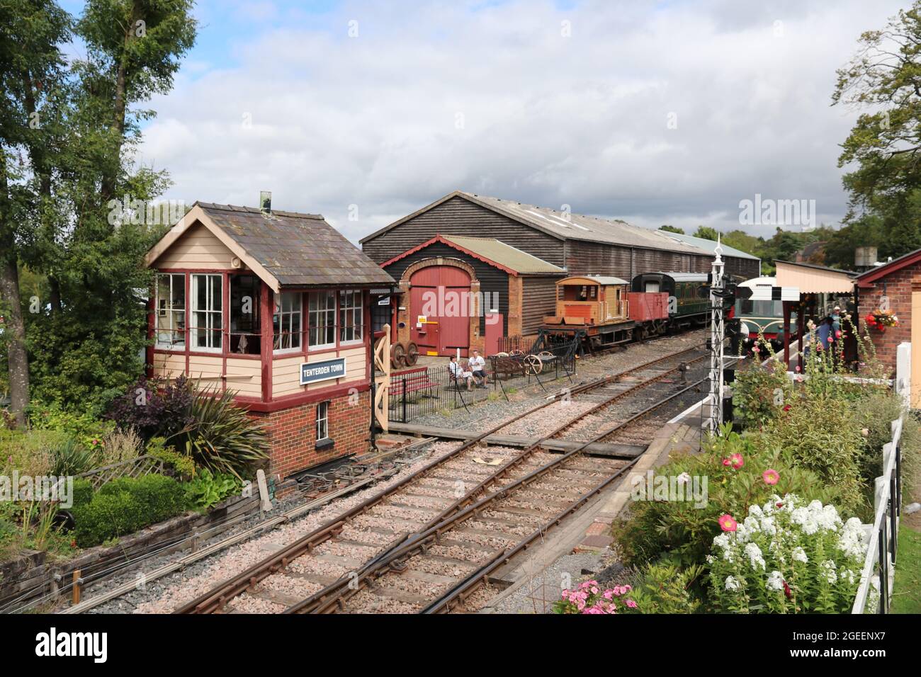 KENT & EAST SUSSEX RAILWAY TENTERDEN RAILWAY STATION Stock Photo