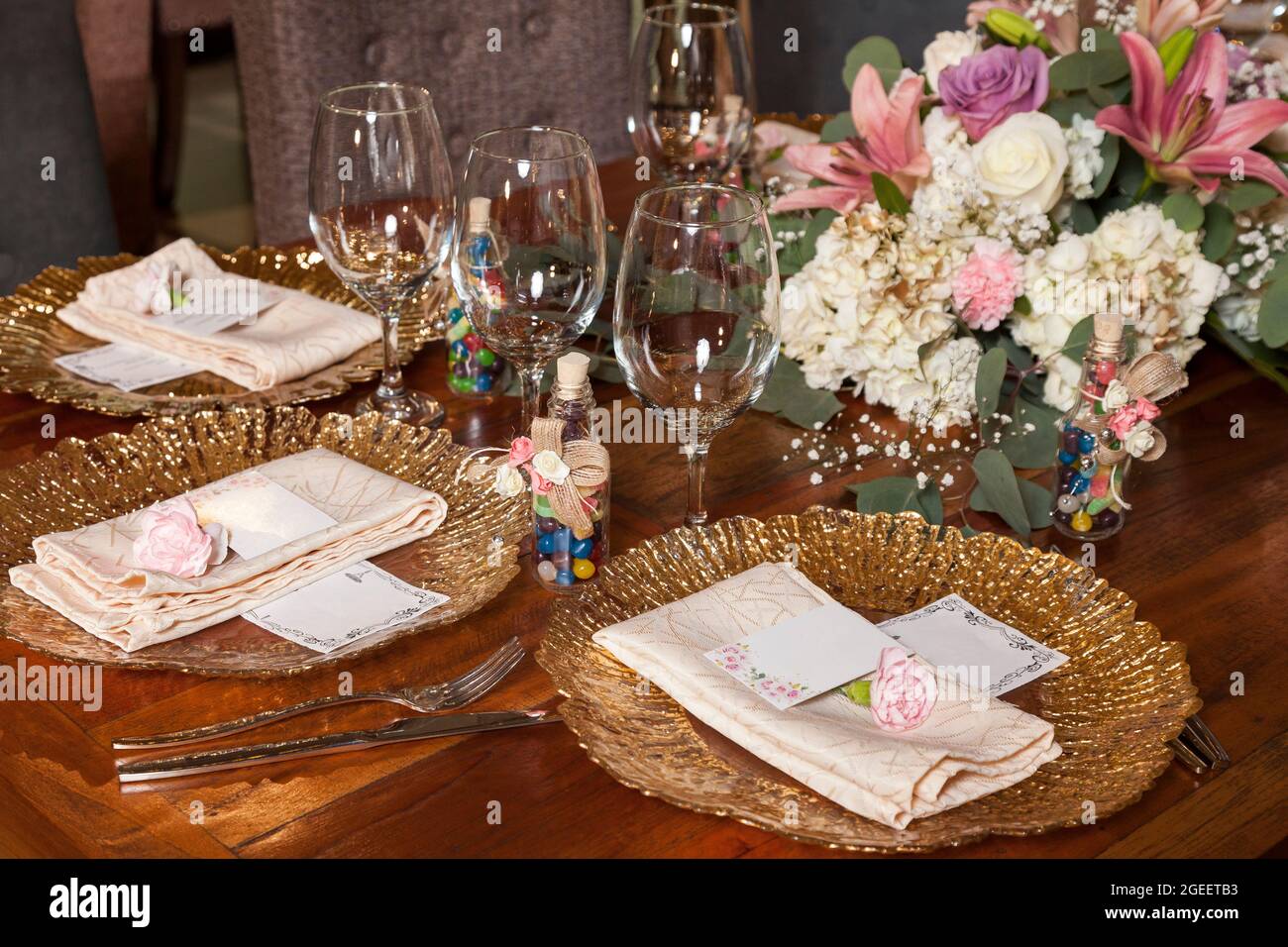 Decoration For An Event Party Or Wedding Reception Stock Photo - Alamy