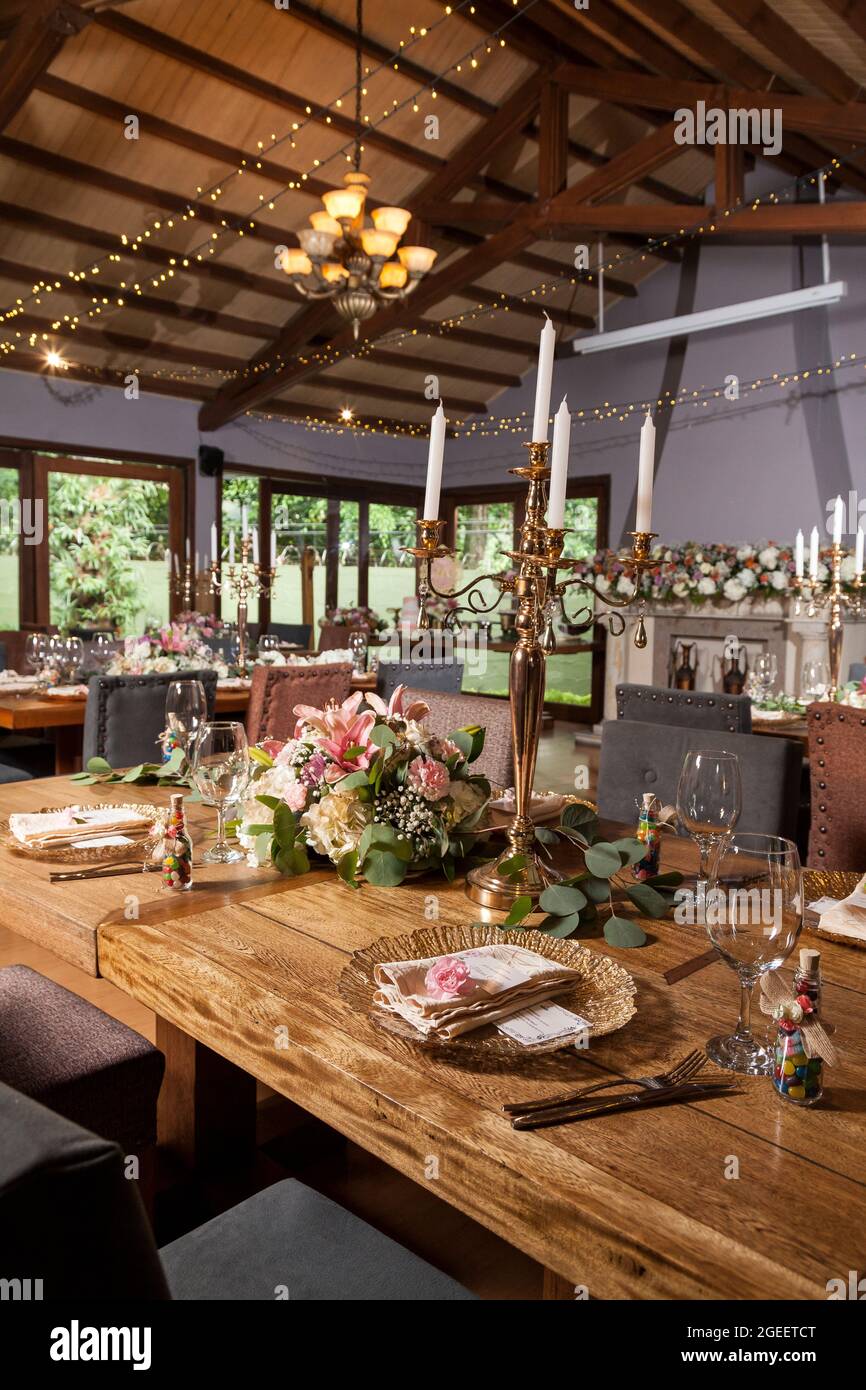 Decoration For An Event Party Or Wedding Reception Stock Photo - Alamy