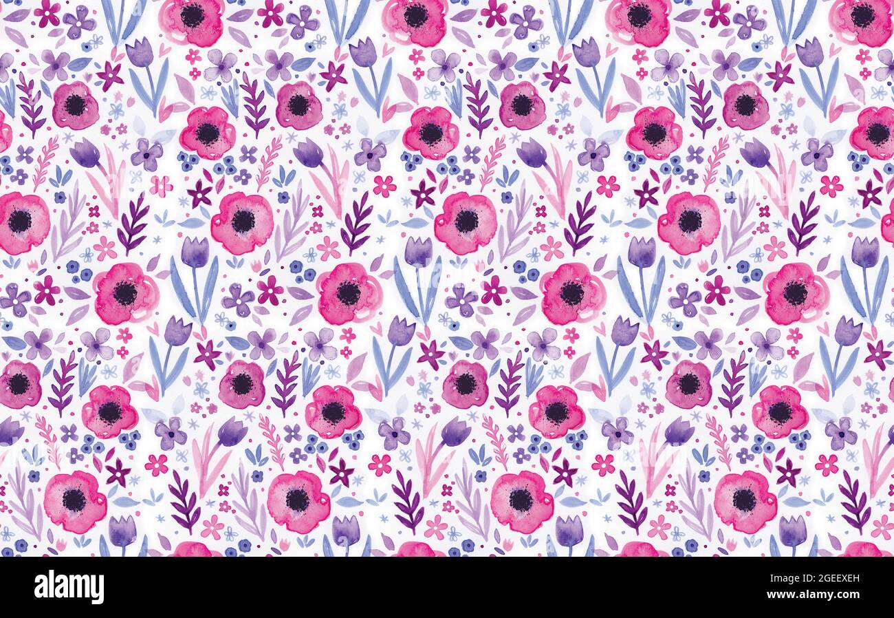 https://c8.alamy.com/comp/2GEEXEH/pretty-watercolored-ditsy-floral-pattern-2GEEXEH.jpg