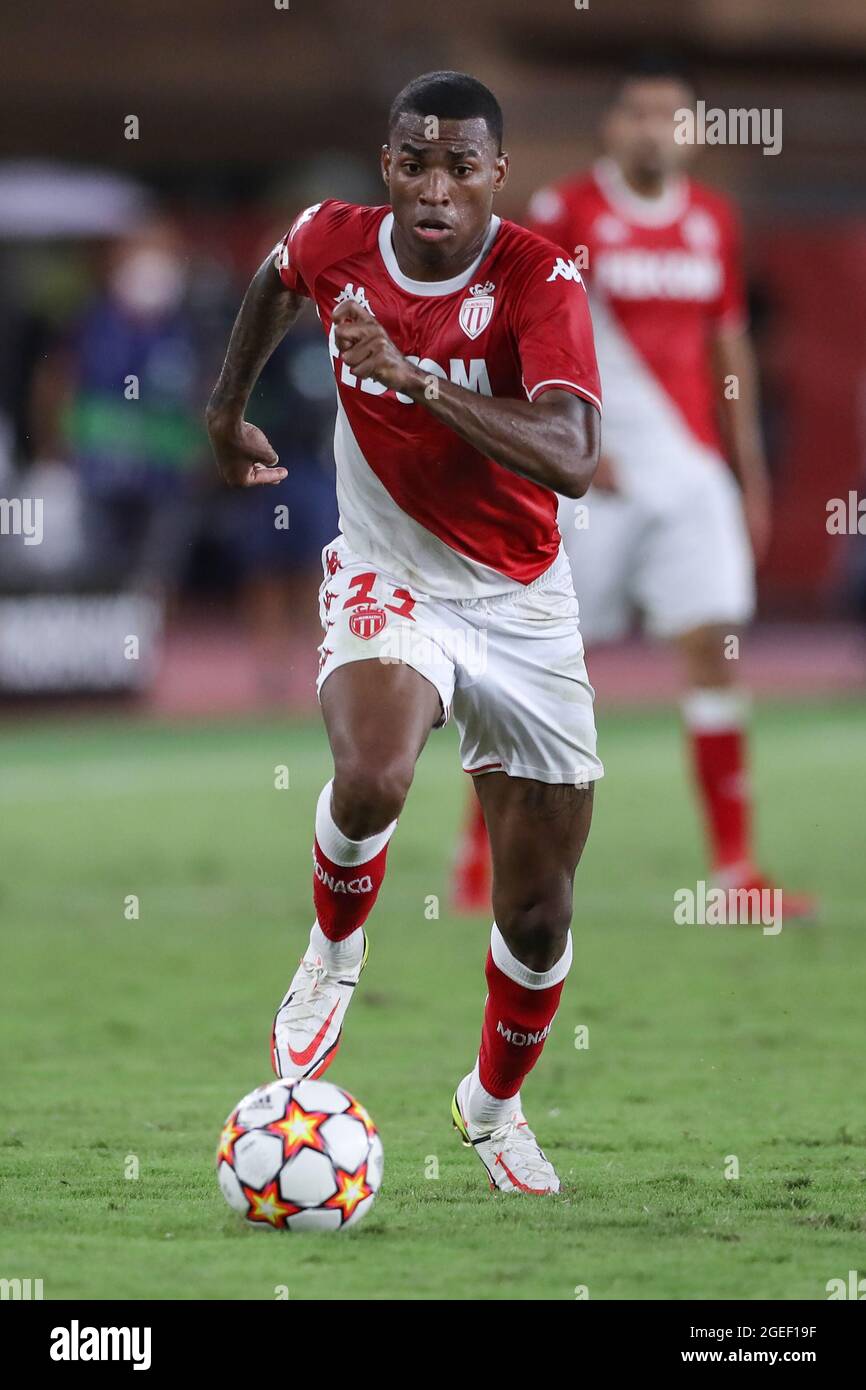 Monaco, Monaco, 17th August 2021. Jean Lucas of AS Monaco during the UEFA  Champions League match at Stade Louis II, Monaco. Picture credit should  read: Jonathan Moscrop / Sportimage Stock Photo - Alamy