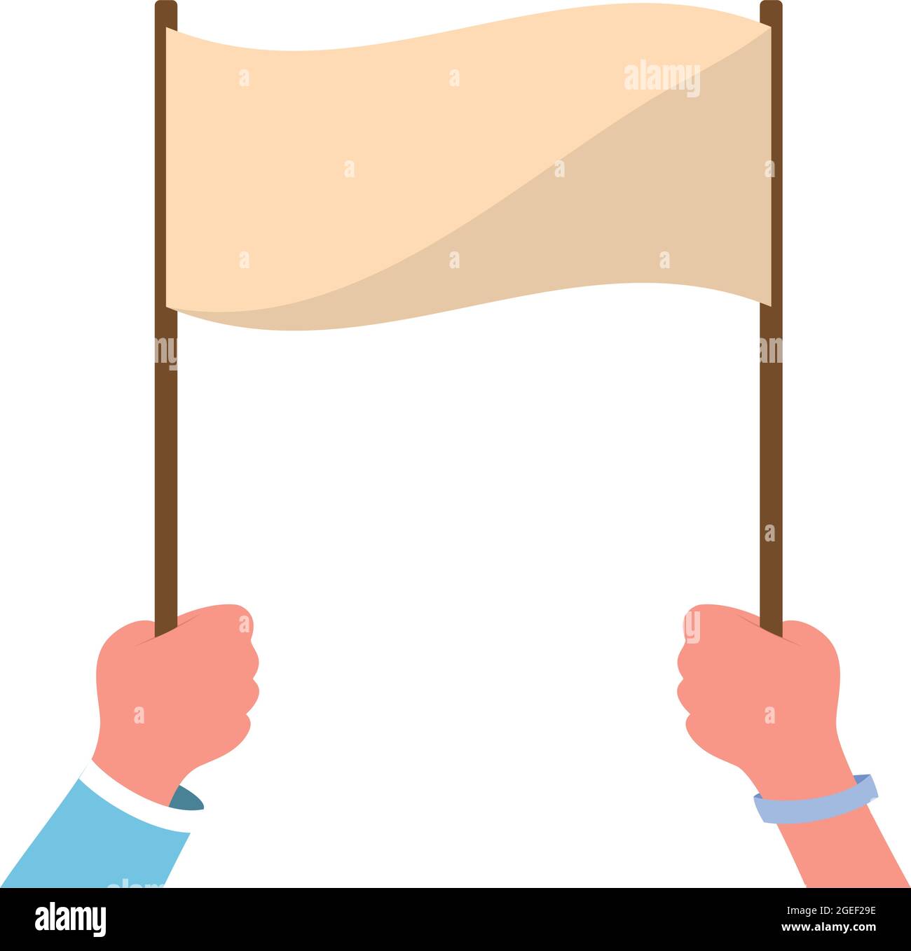 hands holding a protesting blank placard Stock Vector Image & Art - Alamy