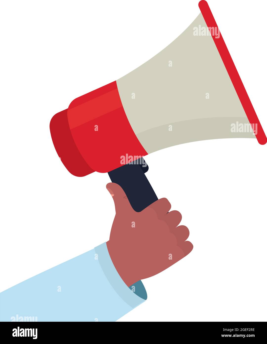 black hand holding a megaphone Stock Vector Image & Art - Alamy