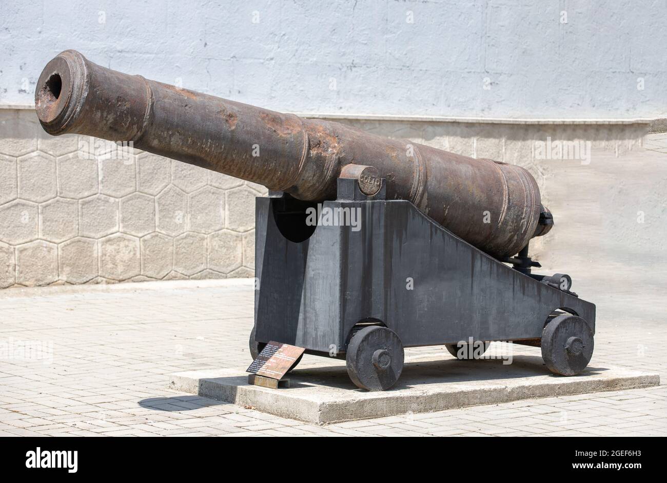 Old naval cannon at the national museum of the Romanian navy in Constanta, Romania Stock Photo