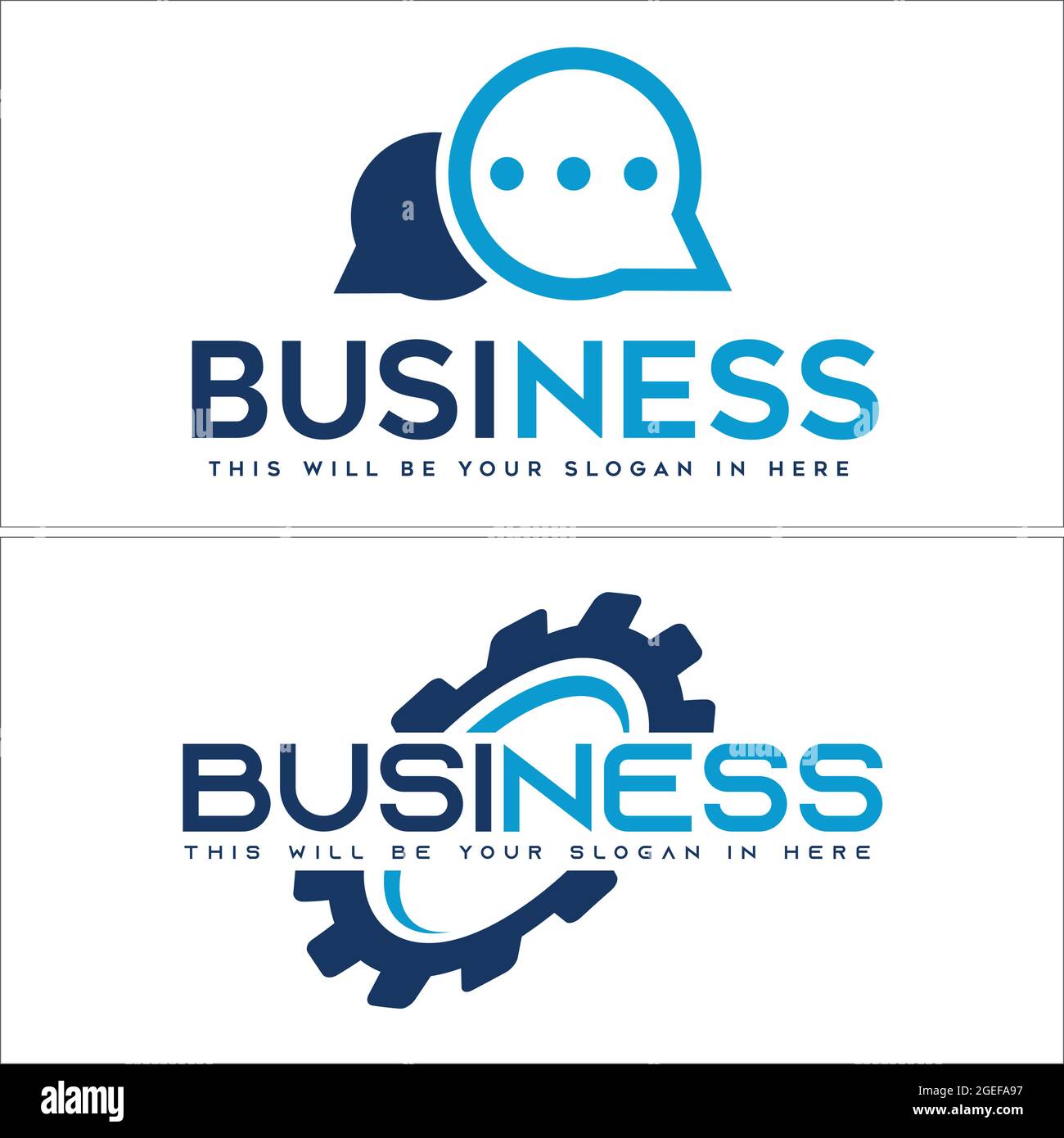 Business service app technology logo design Stock Vector