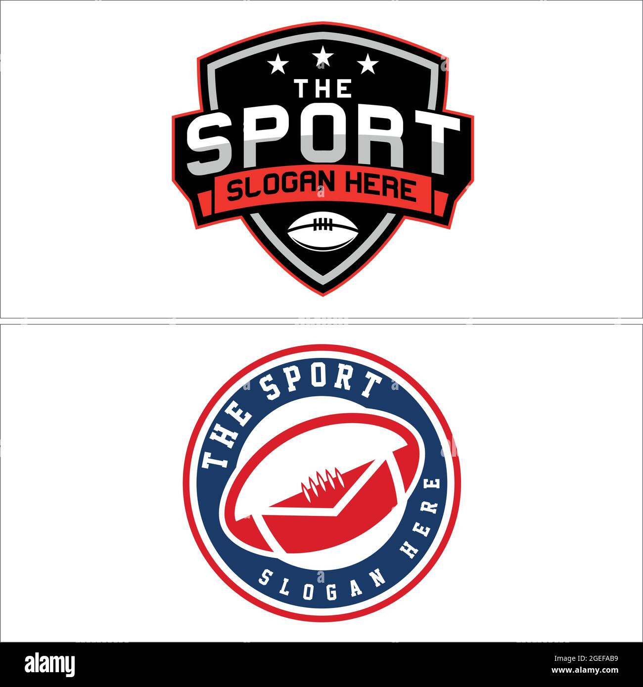 American football logo design Stock Vector