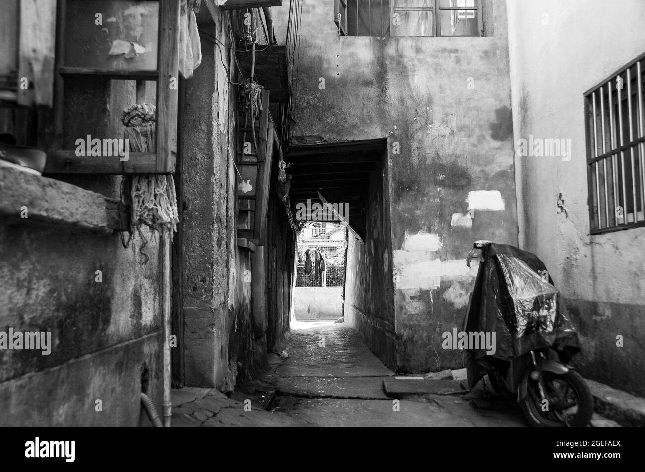 Minhang Old buildings in the undeveloped old part of Qibao Old Town in Minhang ...