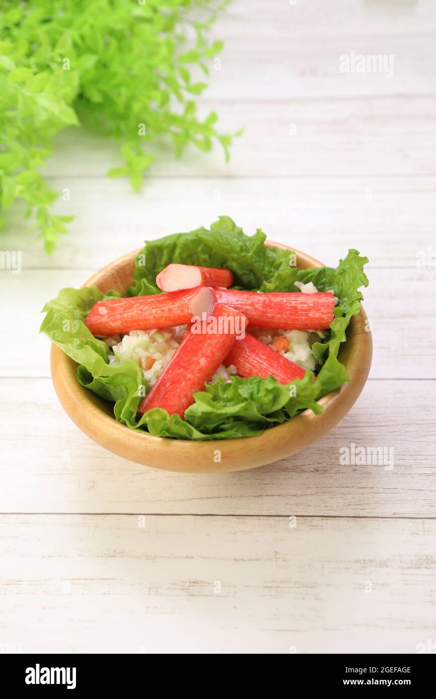 Crab Stick Salad Stock Photo Alamy