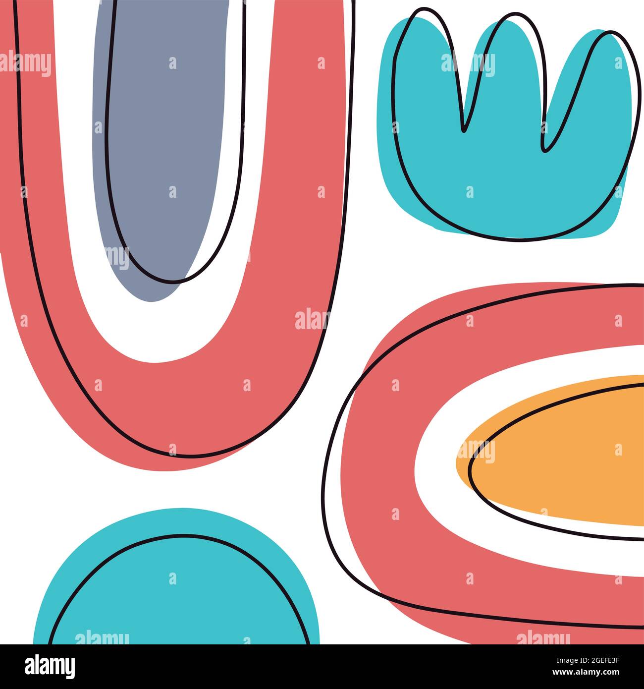 colorful hand painted brush strokes graphic design Stock Vector Image ...