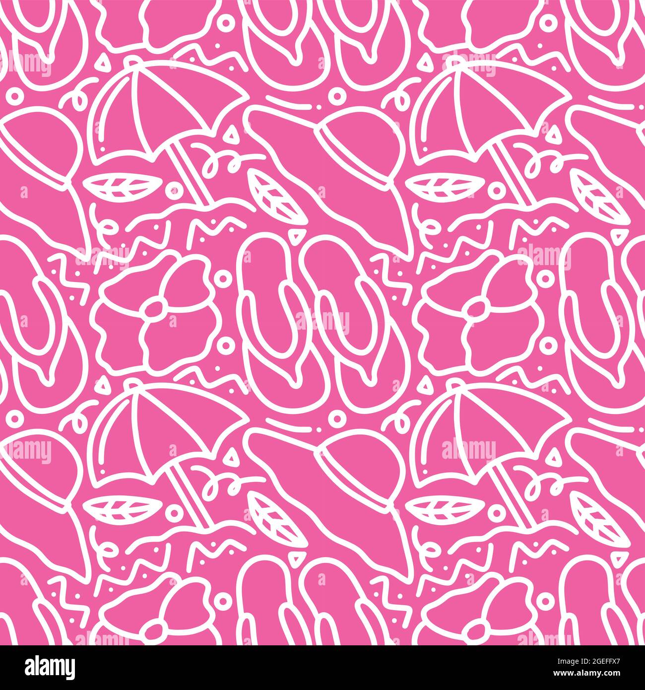 seamless summer pattern with beach elements Stock Vector Image & Art ...