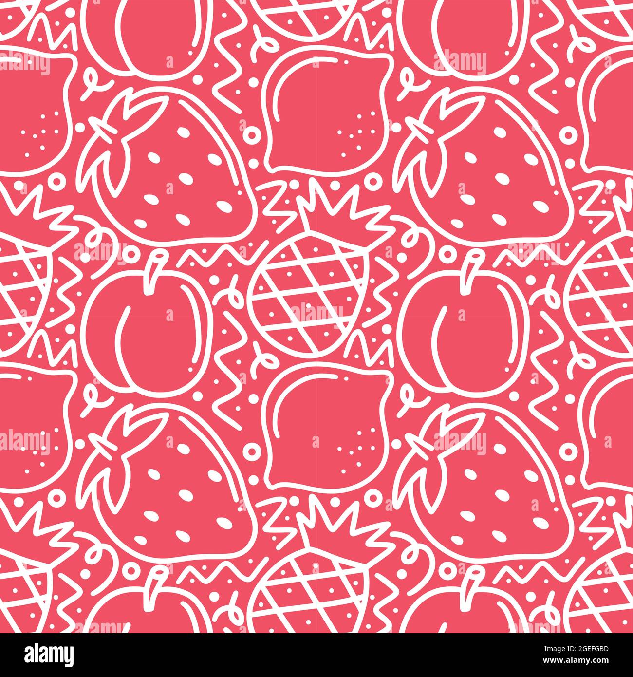 seamless doodles of juicy summer fruits Stock Vector Image & Art - Alamy