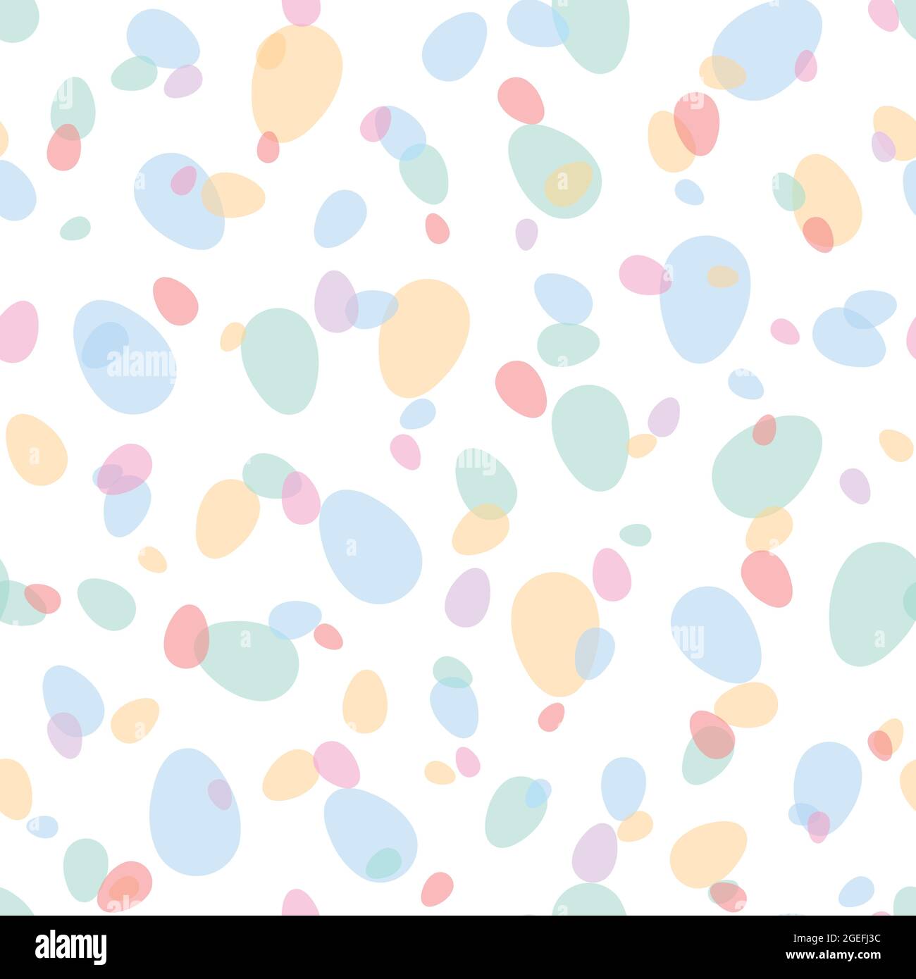 Happy Easter seamless pattern with colorful eggs on white background ...