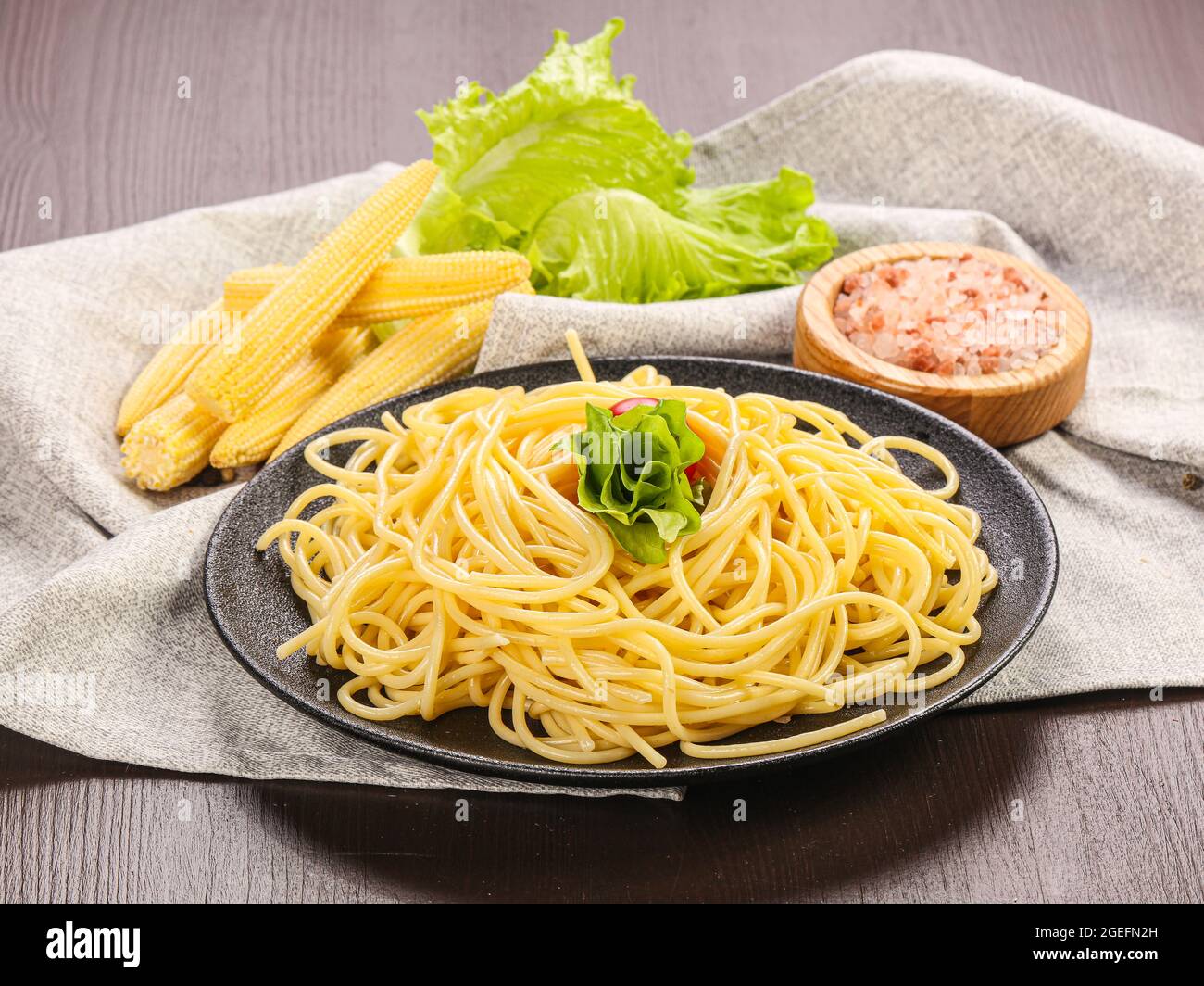 Italian traditional pasta wheat spaghetti with olive oil Stock Photo Alamy