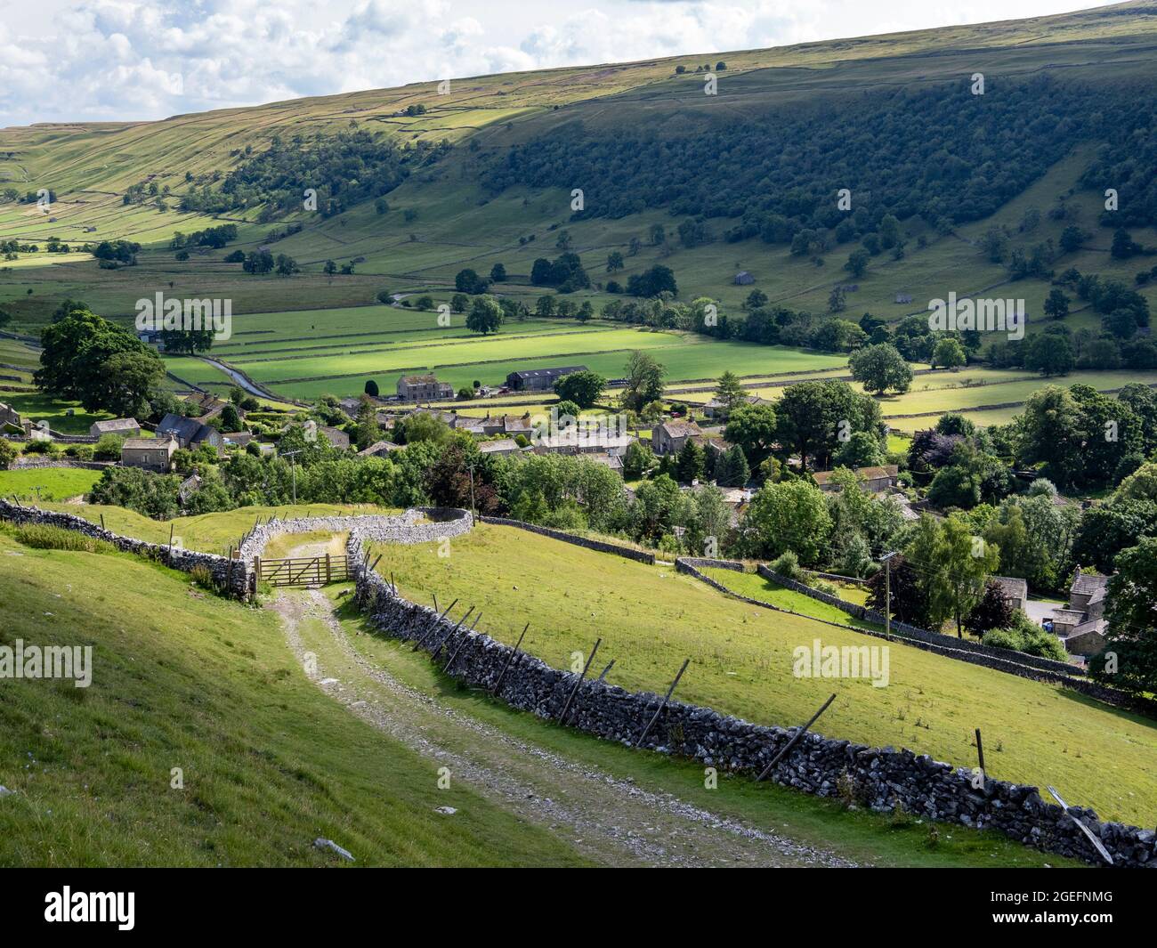 Starbotton in the Wharfedale Valley from Buckden Pike, Yorkshire Dales