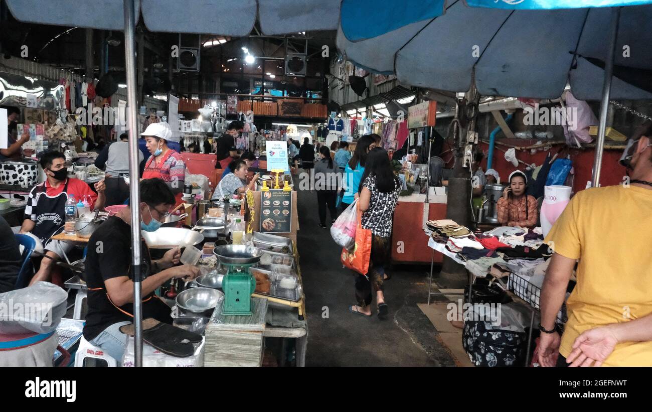 Food Court Soi1 Sukhumvit Road Nana and Asoke Area Business and Nightlife districts Bangkok Thailand Stock Photo
