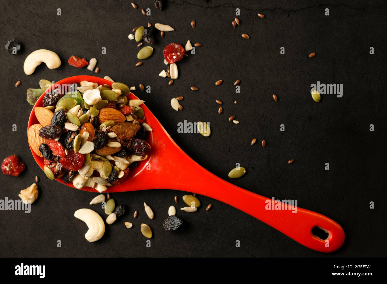 Trail Mix Snack of Nuts and Dried Fruits Stock Photo - Alamy