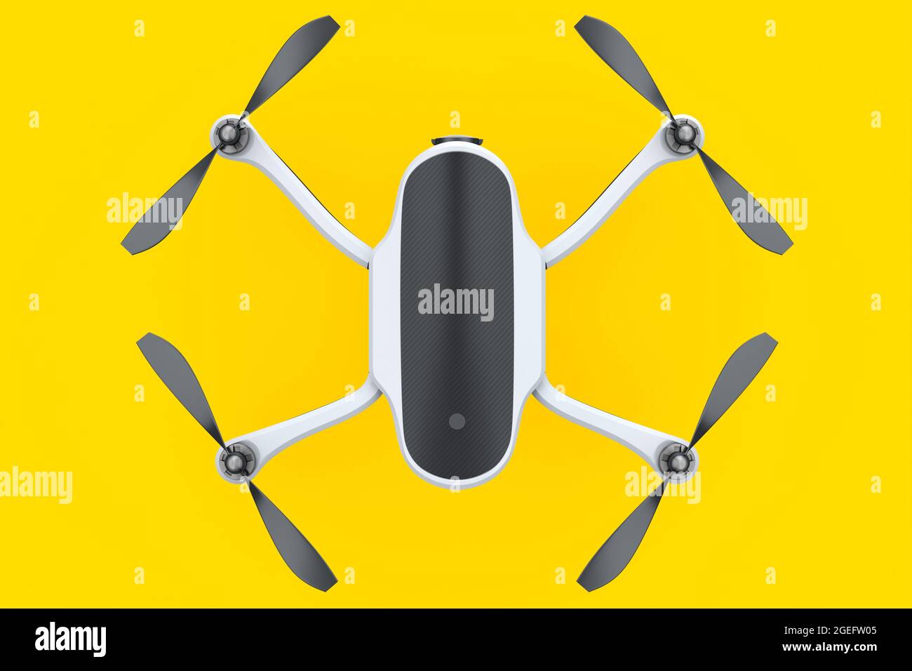 Flying photo and video drone or quadcopter with action camera isolated ...