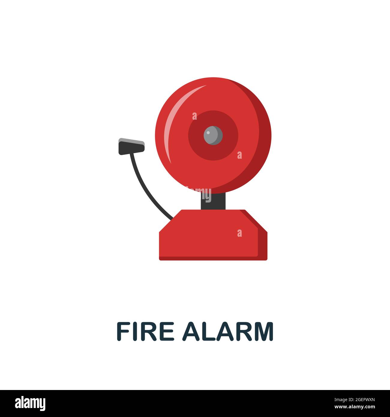 Fire Alarm flat icon. Colored sign from home security collection