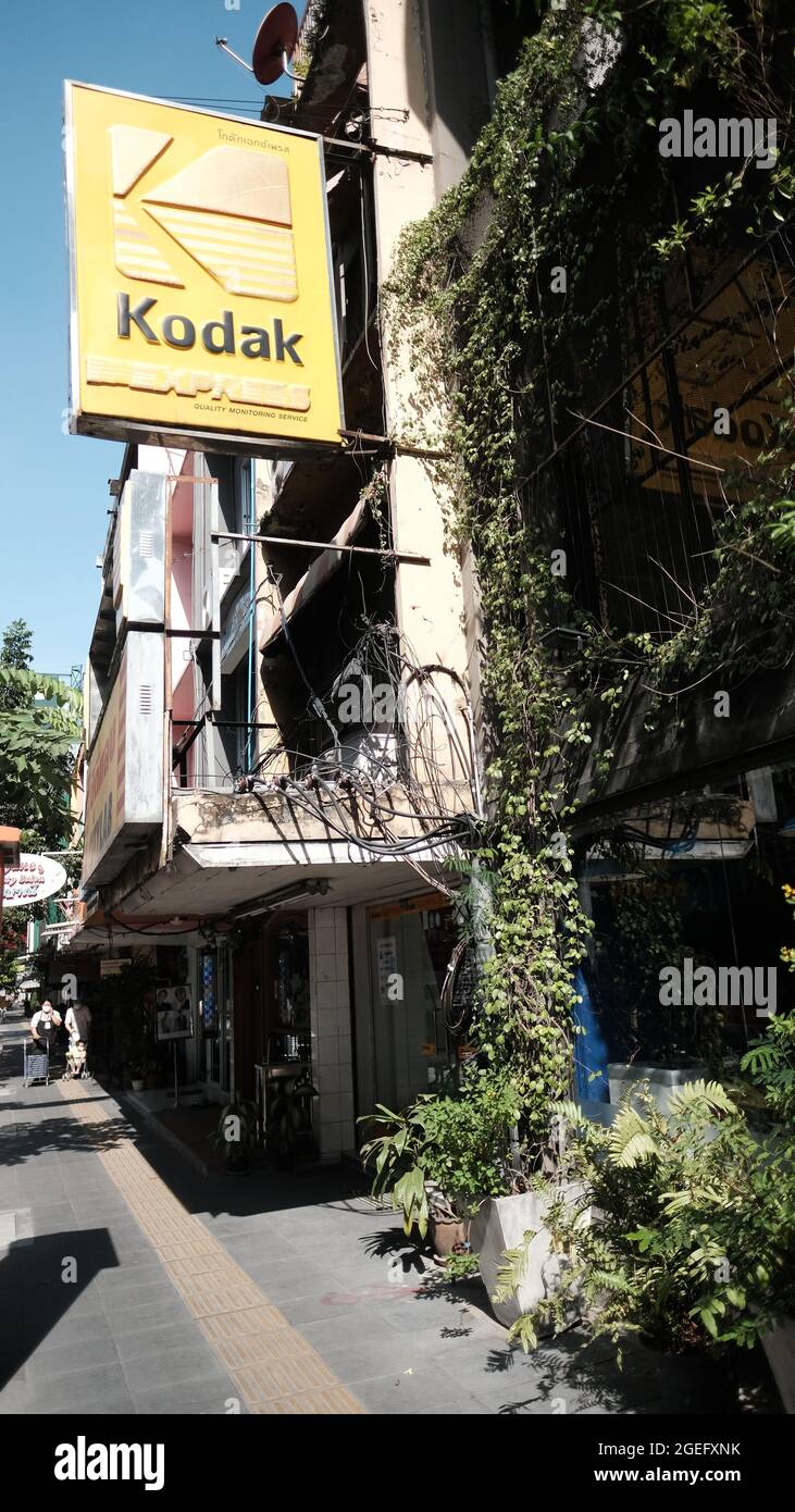 Kodak Film Processing Shop Covid 19 Pandemic Times Business Along Sukhumvit Road Thong Lo Area Bangkok Thailand Stock Photo