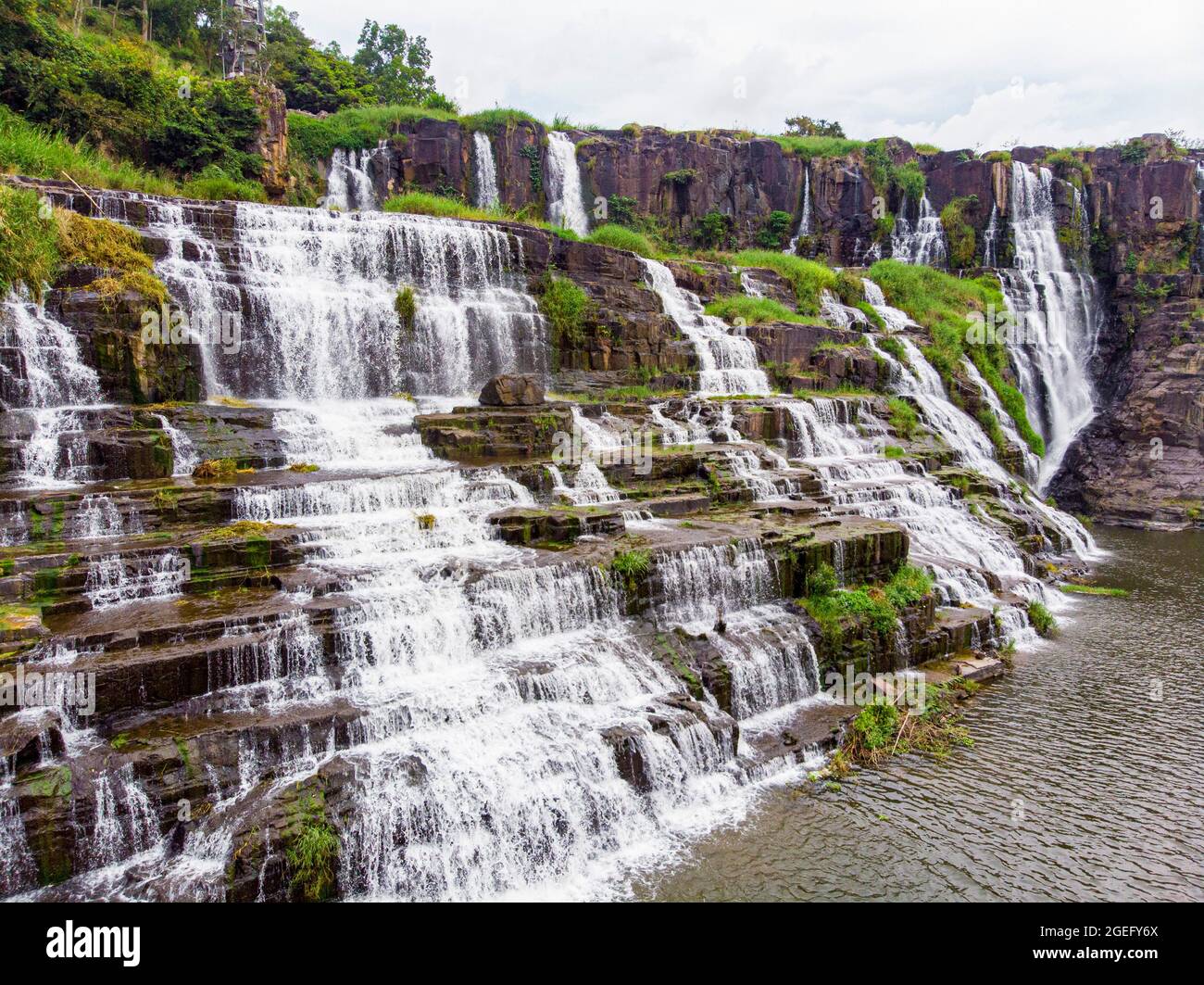 Nice Pongour waterfall Lam Dong province southern Vietnam Stock Photo