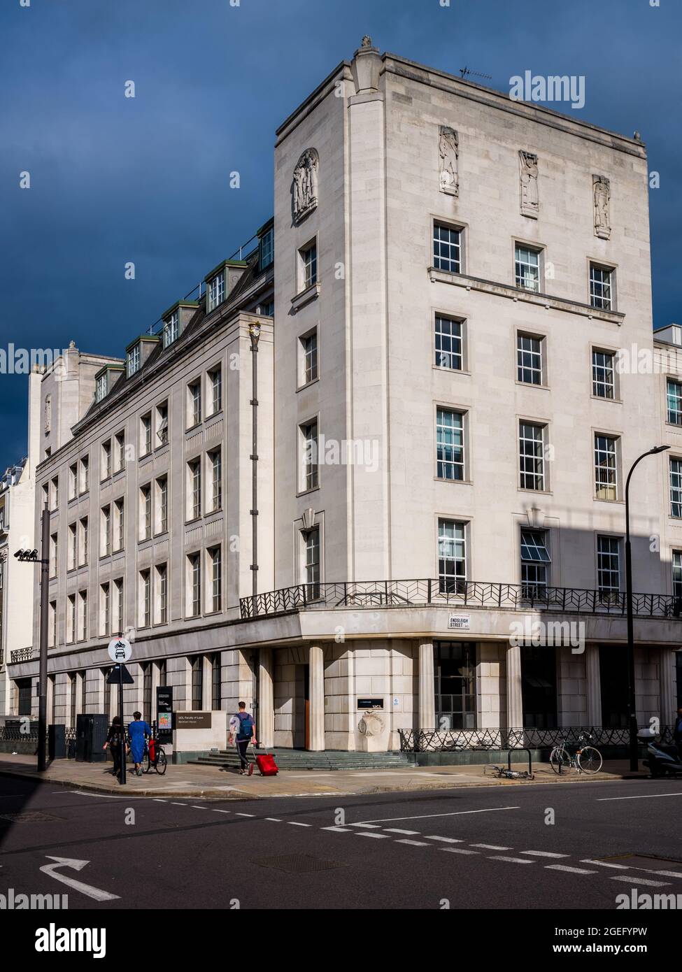 Bentham House 4-8 Endsleigh Gardens London - UCL Faculty Of Laws Bentham House Bloomsbury London. Stock Photo